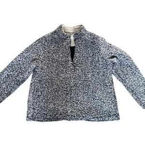 Blue Women’s Quarter-zip Blue Sherpa Pullover